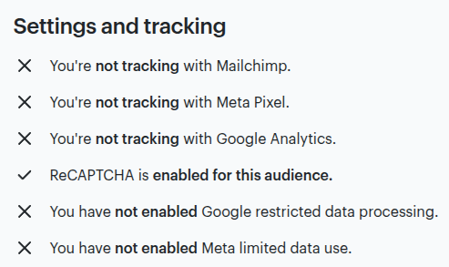 not tracking you